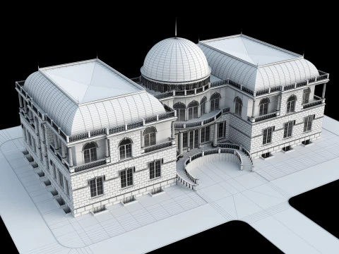 Villa classique Modèle 3D