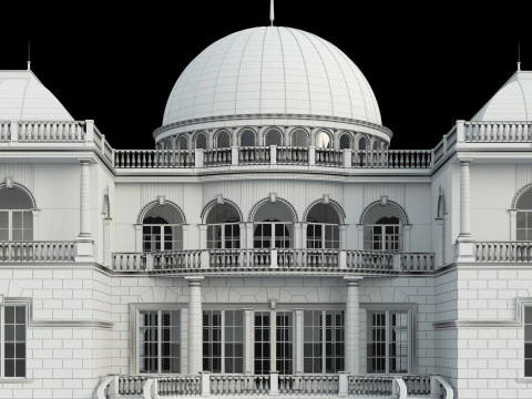 Villa classique Modèle 3D