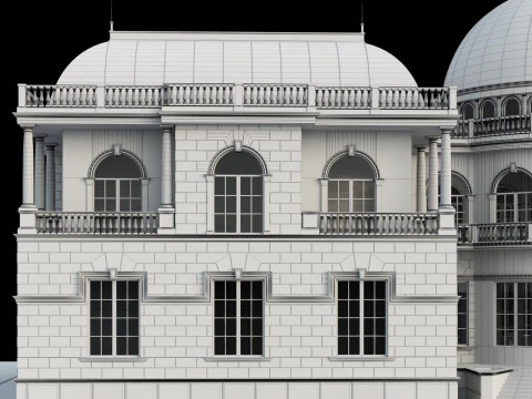 Villa classique Modèle 3D