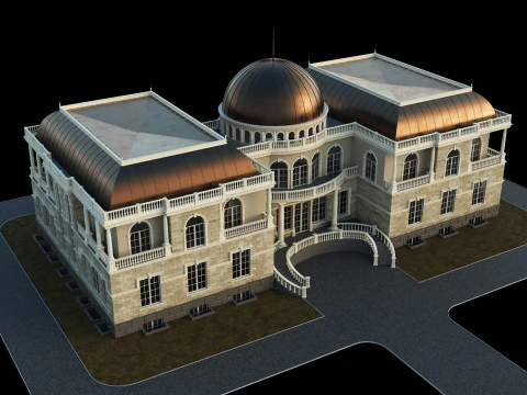 Villa classique Modèle 3D