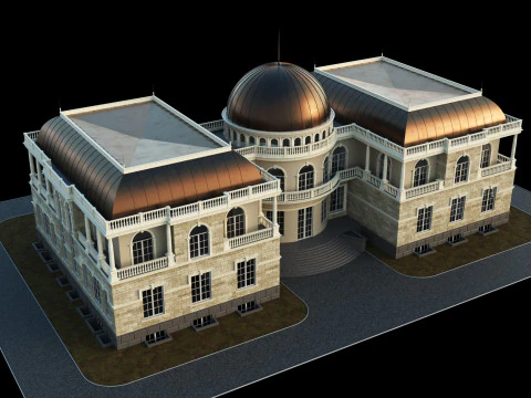 Villa classique Modèle 3D