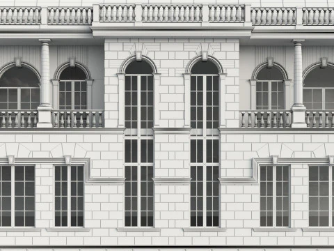 Villa classique Modèle 3D