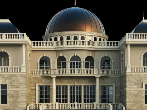 Villa classique Modèle 3D