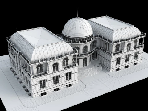 Villa classique Modèle 3D