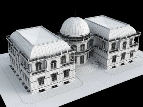 Villa classique Modèle 3D