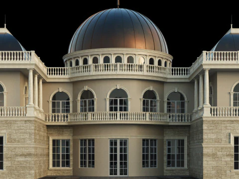 Villa classique Modèle 3D