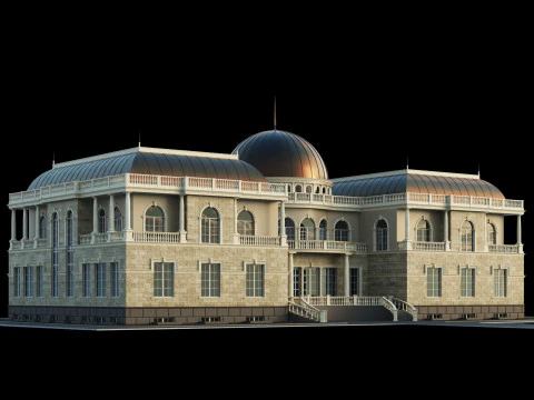 Villa classique Modèle 3D