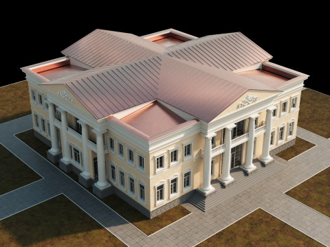 Classic villa 3 Modèle 3D