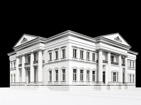Classic villa 3 Modèle 3D