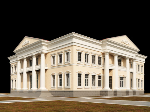 Classic villa 3 Modèle 3D