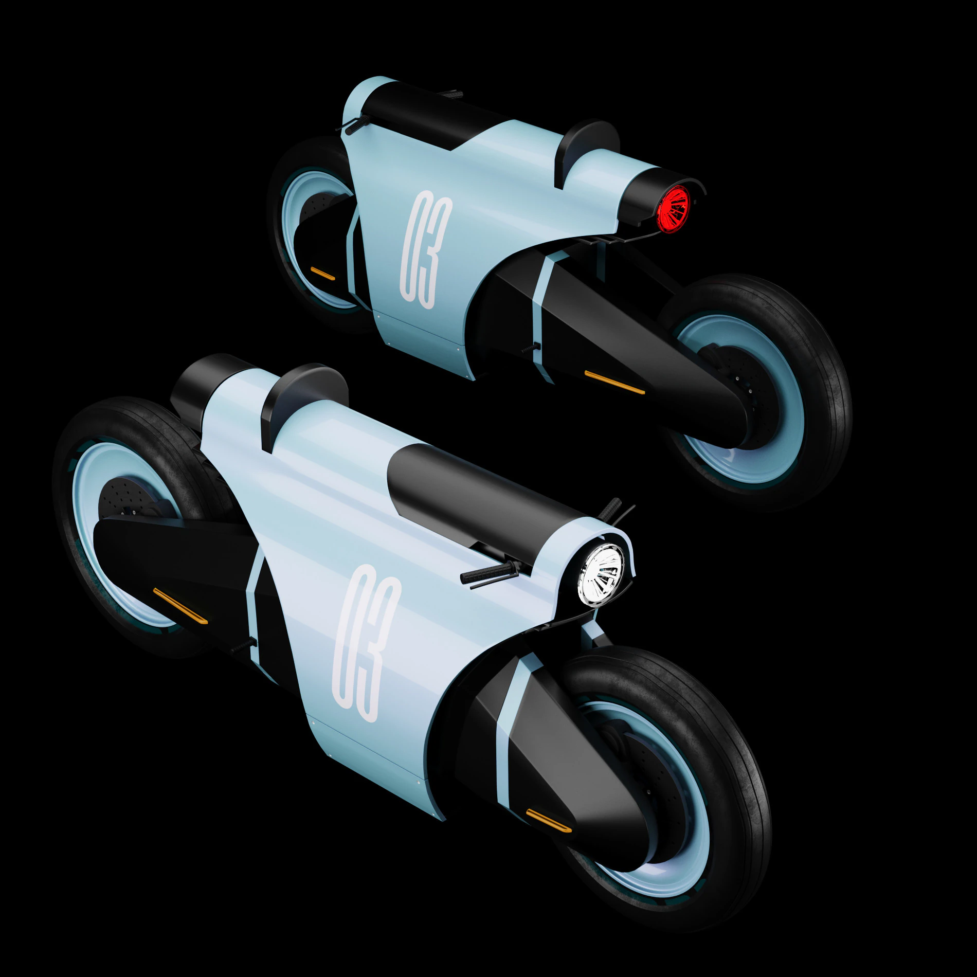 コンセプトバイク3 3Dモデル .c4d .max .obj .3ds .fbx .stl .blend 