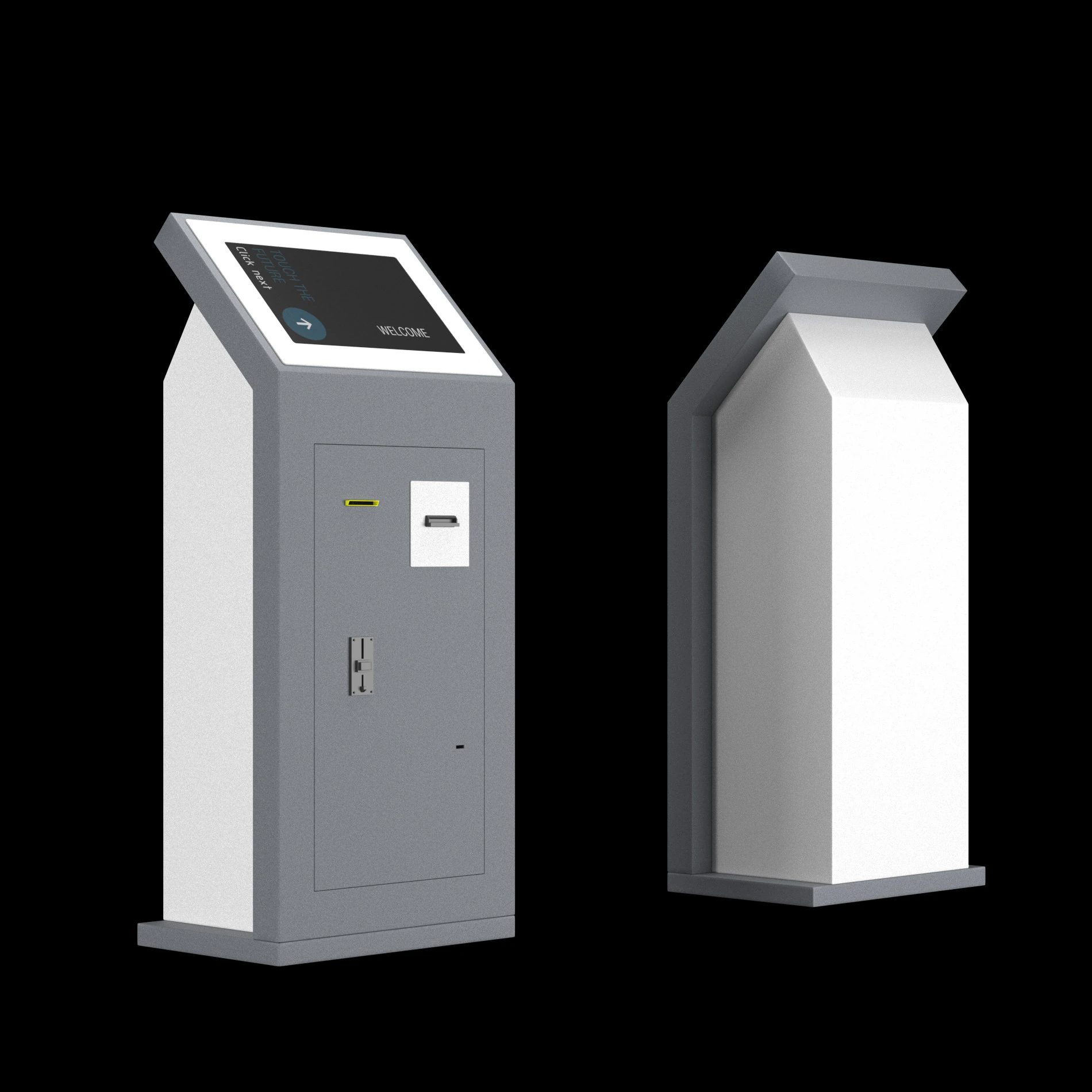 Payment terminal 2 3D Model .c4d .max .obj .3ds .fbx .stl .blend 