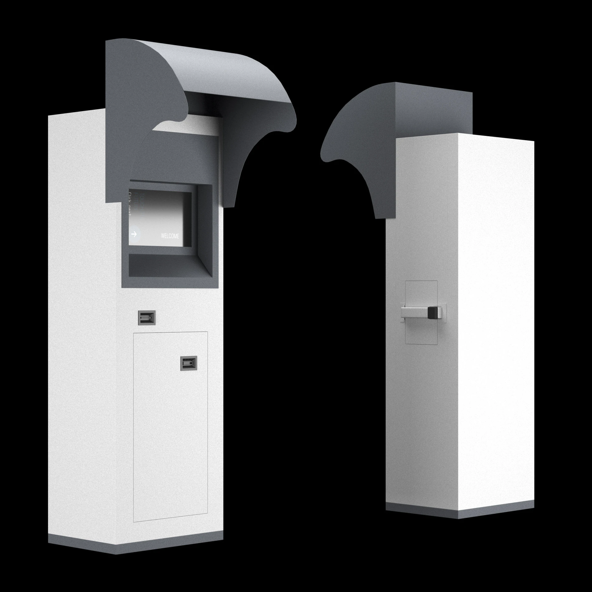 Terminal de paiement 3 Modèle 3D .c4d .max .obj .3ds .fbx .stl .blend 