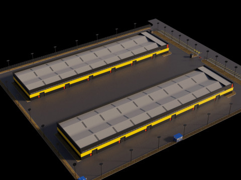 Logistic center 3D Model