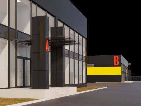Logistic center 3D Model