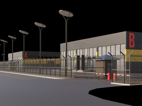 Logistic center 3D Model