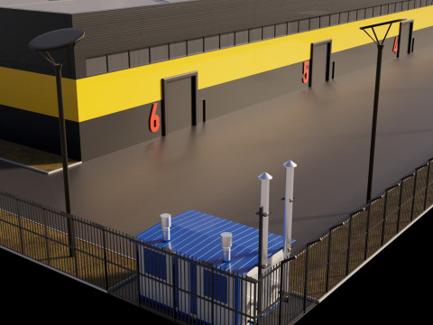Logistic center 3D Model