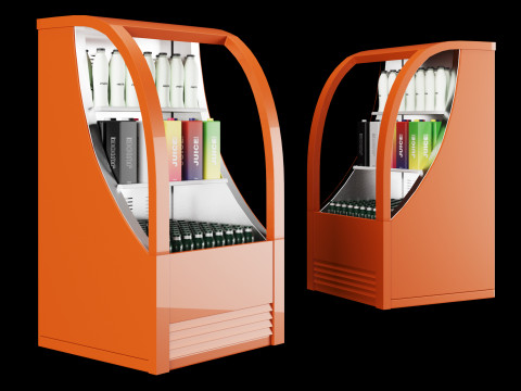 Fridge with drinks 3 Modèle 3D