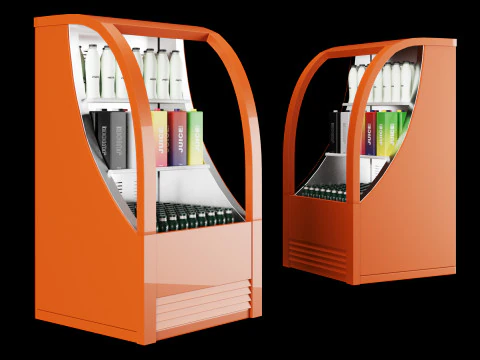 飲み物の入った冷蔵庫 3 3Dモデル