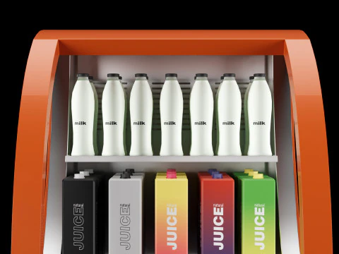 Холодильник с напитками 3 3D Модель