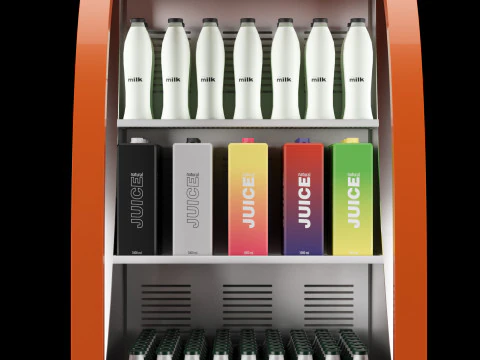 Холодильник с напитками 3 3D Модель