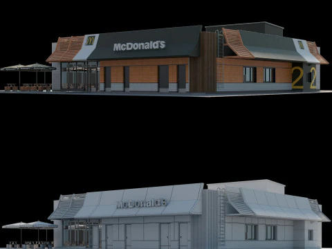 McDonalds-Restaurant 3D Modell