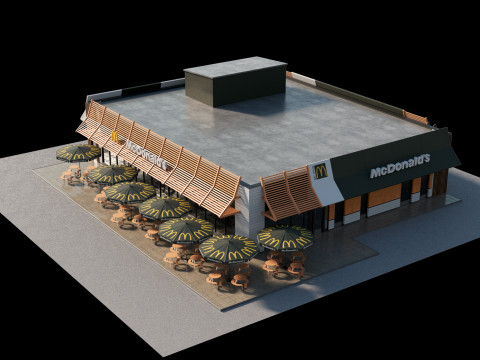 McDonalds Restaurant 3D 모델
