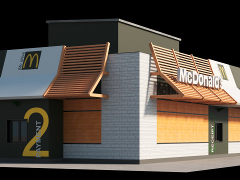 McDonalds Restaurant 3D 모델