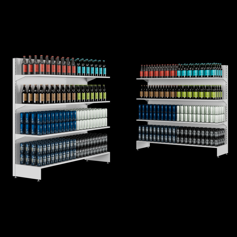 Shelves with goods 01 Modelo 3D .c4d .max .obj .3ds .fbx .stl .blend
