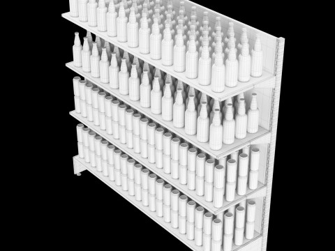 Shelves with goods 01 Modelo 3D