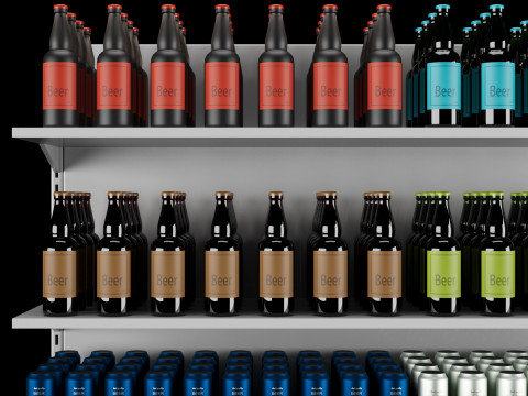 Shelves with goods 01 Modelo 3D