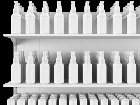 Shelves with goods 01 Modelo 3D