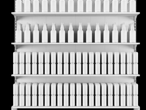 Shelves with goods 01 Modelo 3D