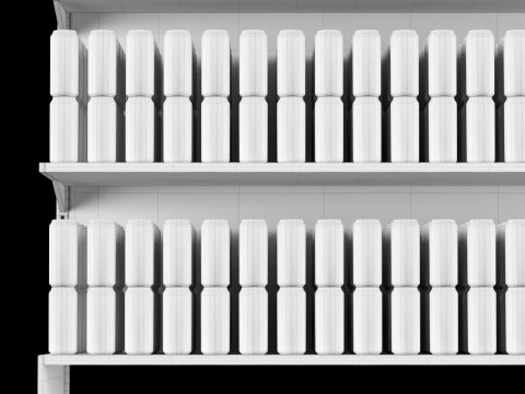 Shelves with goods 01 3D Model