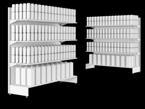 Shelves with goods 02 3Dモデル