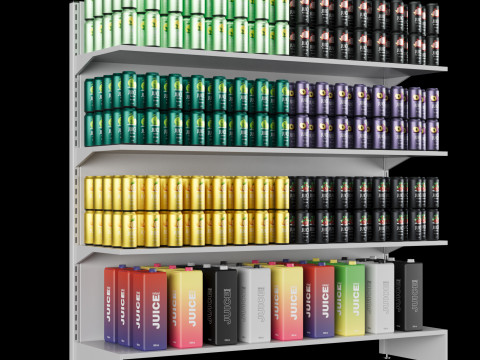 Shelves with goods 02 3Dモデル