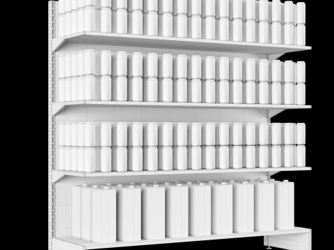 Shelves with goods 02 3Dモデル