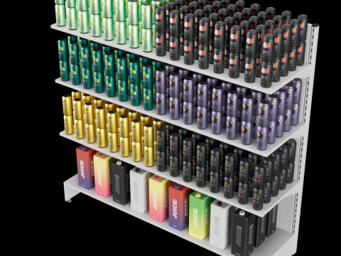 Shelves with goods 02 3Dモデル