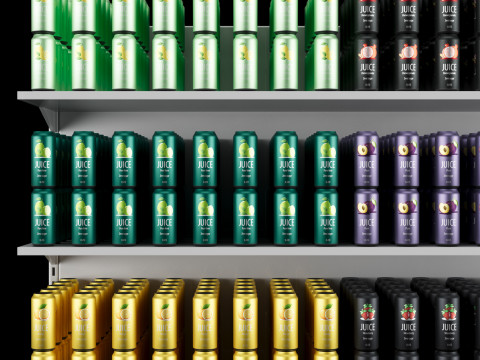 Shelves with goods 02 3Dモデル