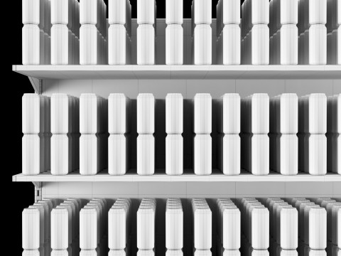 Shelves with goods 02 3Dモデル