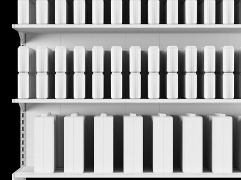 Shelves with goods 02 3Dモデル