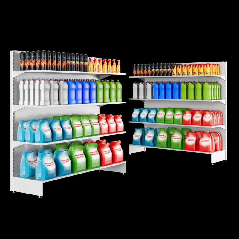 Shelves with goods 03 Modèle 3D .c4d .max .obj .3ds .fbx .stl .blend