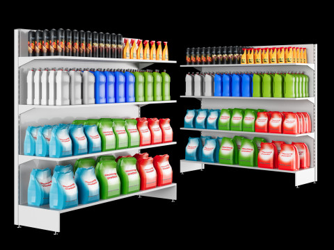 Shelves with goods 03 3D Model