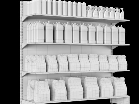 Shelves with goods 03 Modèle 3D