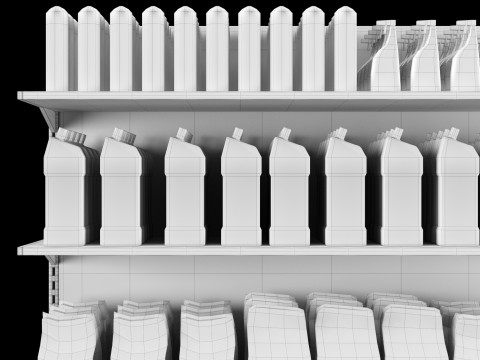 Shelves with goods 03 Modèle 3D