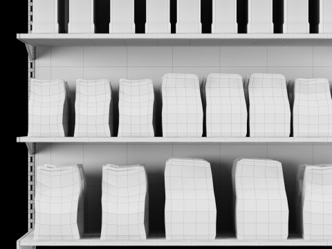 Shelves with goods 03 Modèle 3D