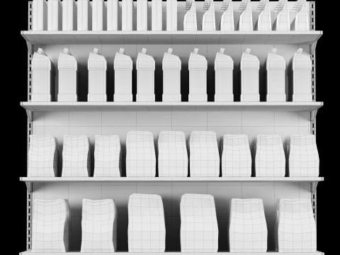 Shelves with goods 03 3D Model