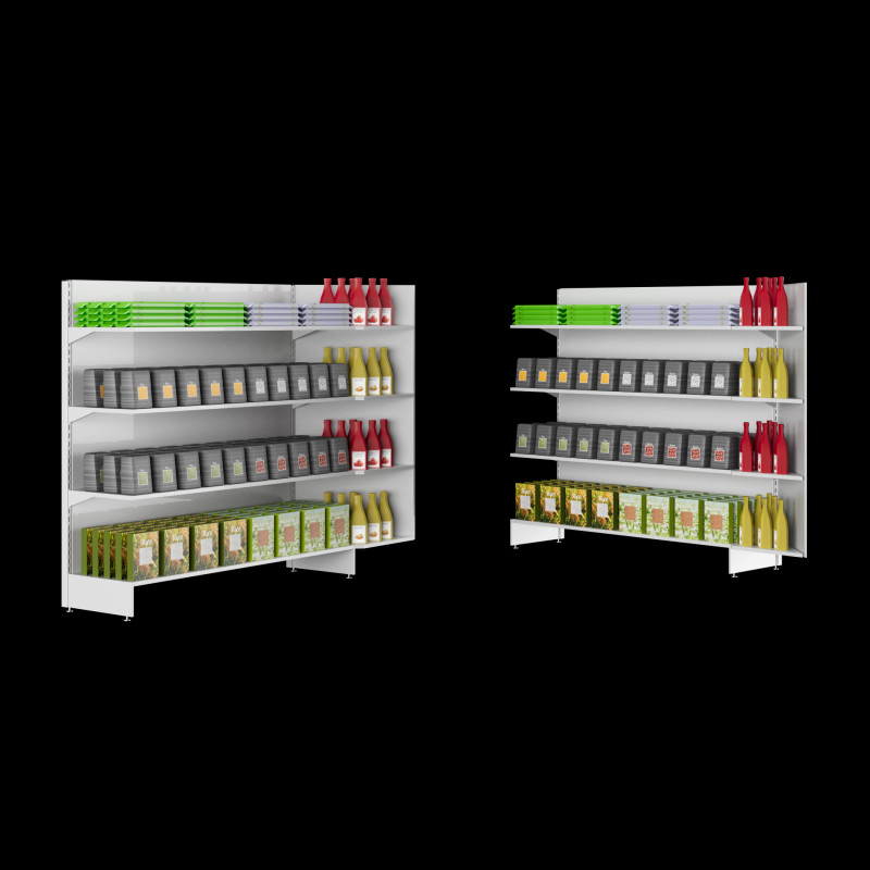 Shelves with goods 04 Modelo 3D .c4d .max .obj .3ds .fbx .stl .blend