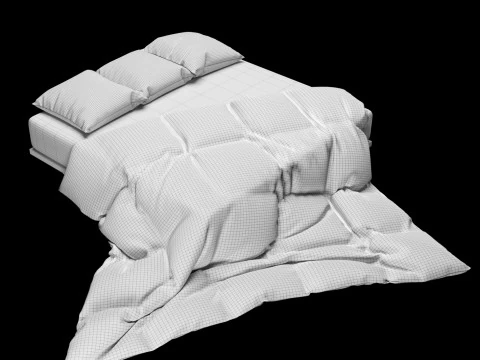 Bed Sheets Pack 02 3D Model