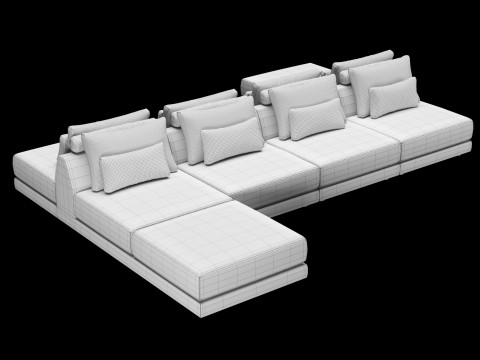 Frigerio sofa 001 3D 模型